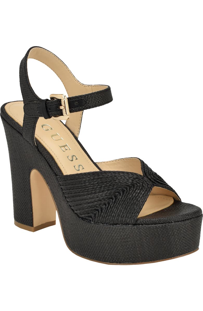 GUESS Saylin Ankle Strap Platform Sandal, Main, color,