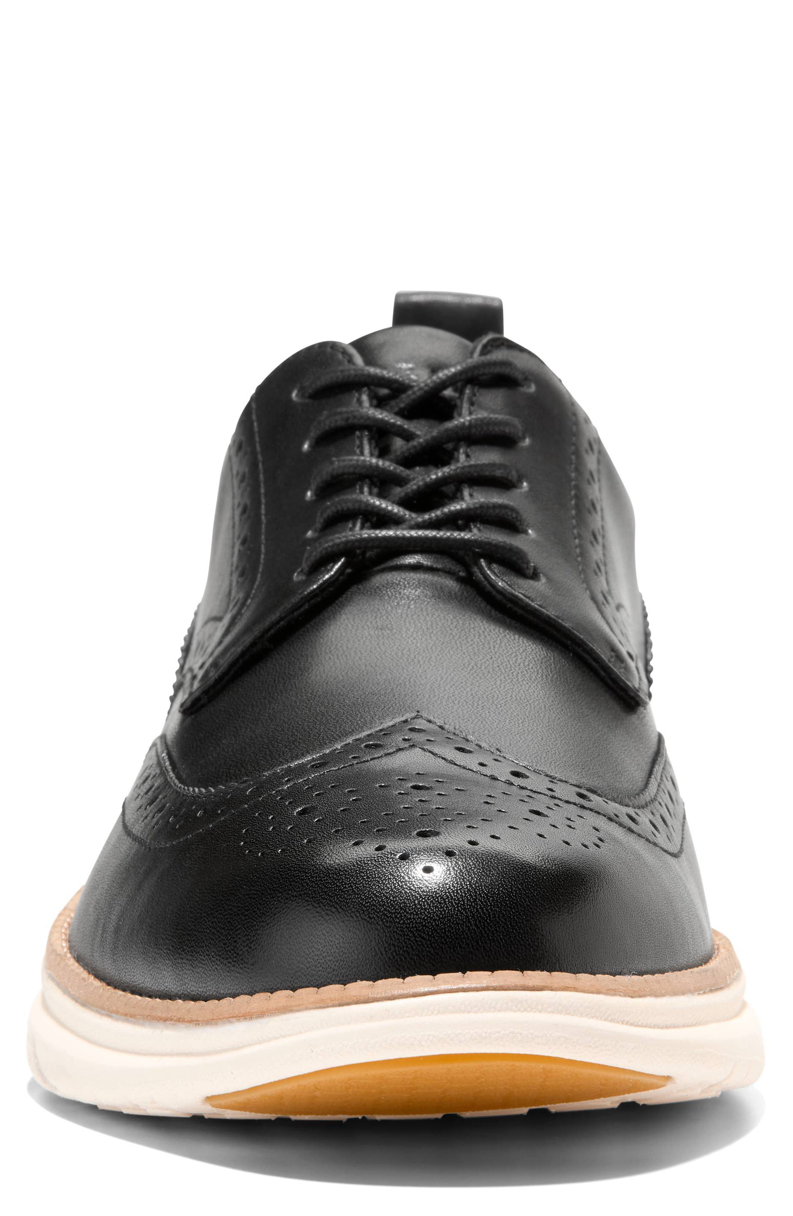 Cole Haan Grand Hurrion Wingtip Derby, Alternate, color, Black Ivory