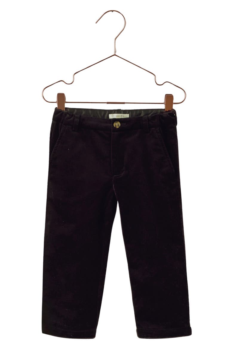 Kids' Sebastian Velvet Pants, Main, color, BLACK