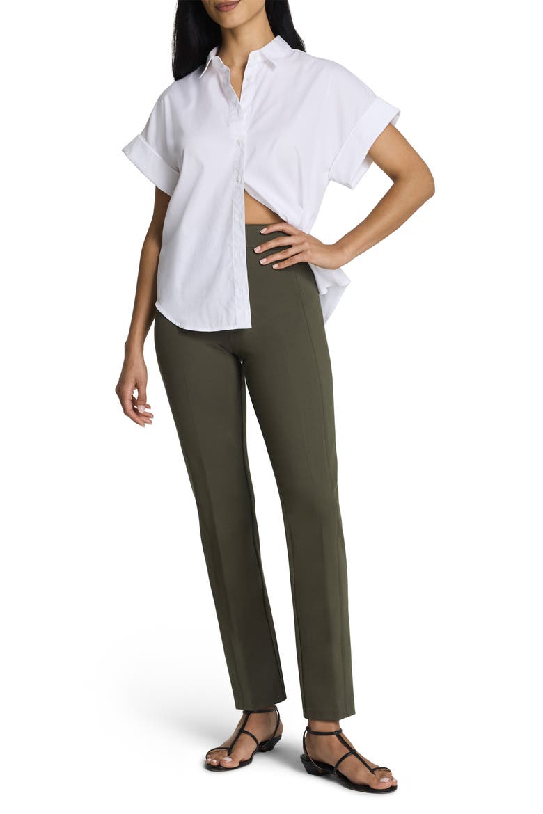 SPANXsupersmooth™ PerfectFit Ponte Slim Straight Pant, Alternate, color, DARK PINE