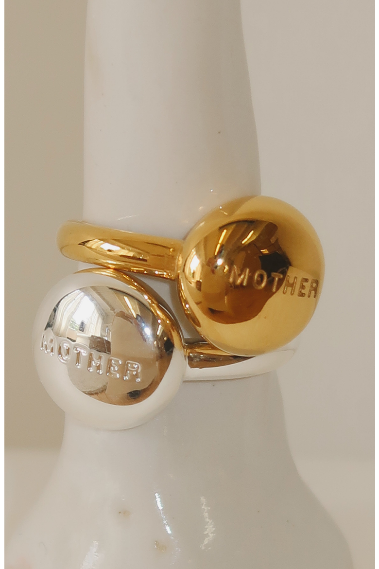Mother Pinky Ring, Alternate, color, White Silver
