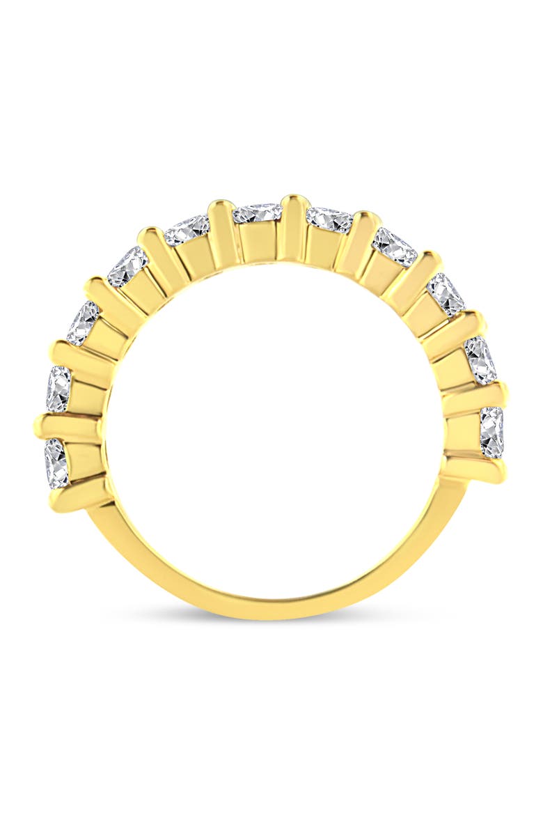 14K Gold Over Silver 2.00 Cttw Diamond 11 Stone Band Ring, Alternate, color, Yellow Gold over Silver