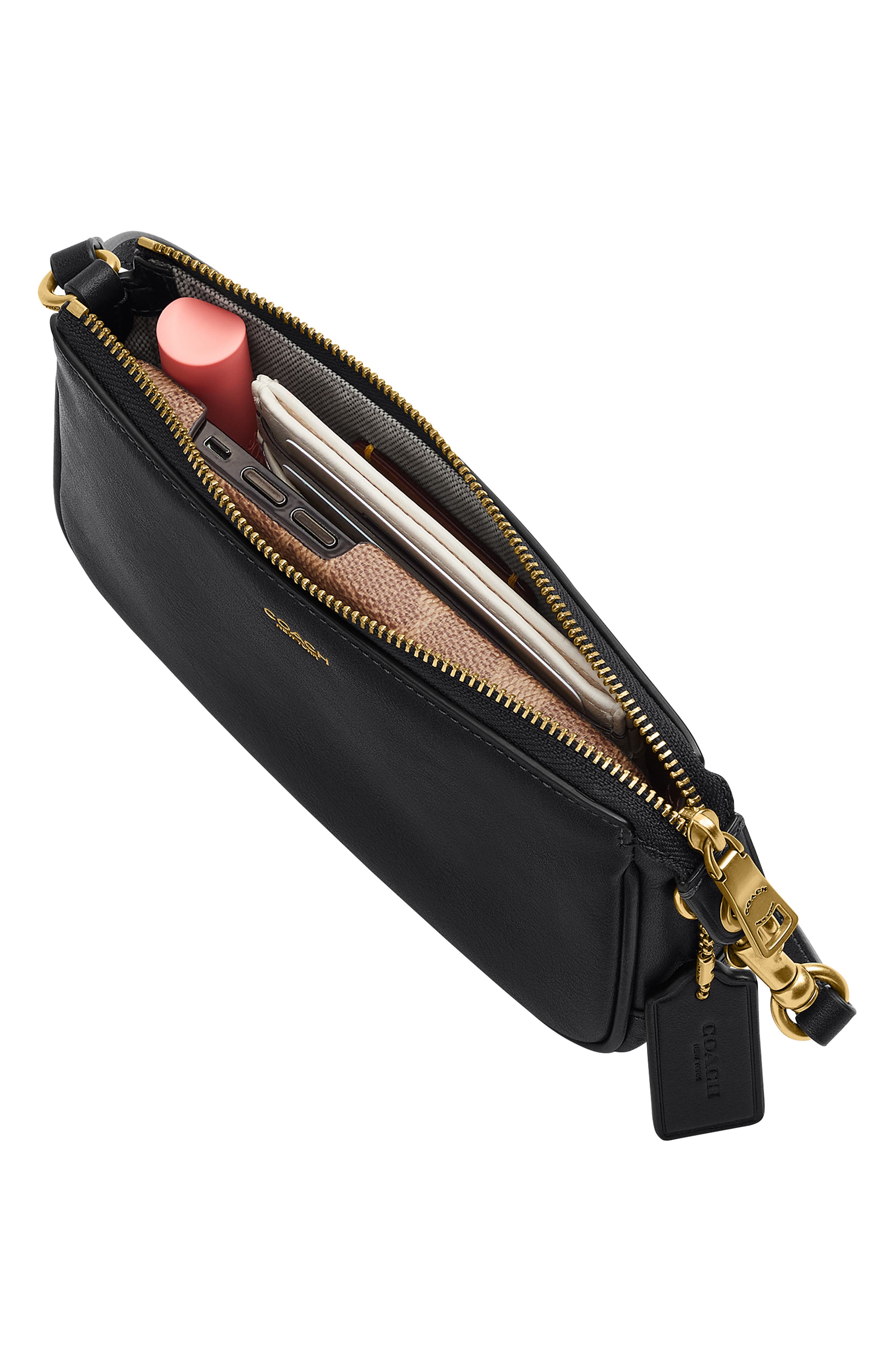 Женские сумки COACH Plaza 18 Natural Grain Leather Shoulder Bag — фото 7