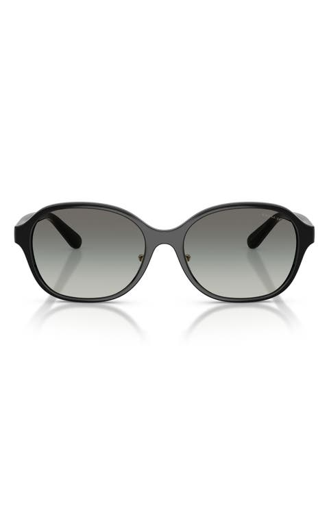 56mm Gradient Round Sunglasses