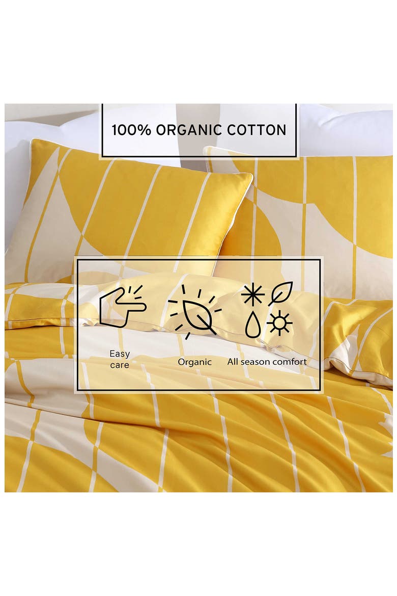 300 Thread Count Unikko Duvet Cover & Shams Set, Alternate, color, OPEN MEDIUM YELLOW