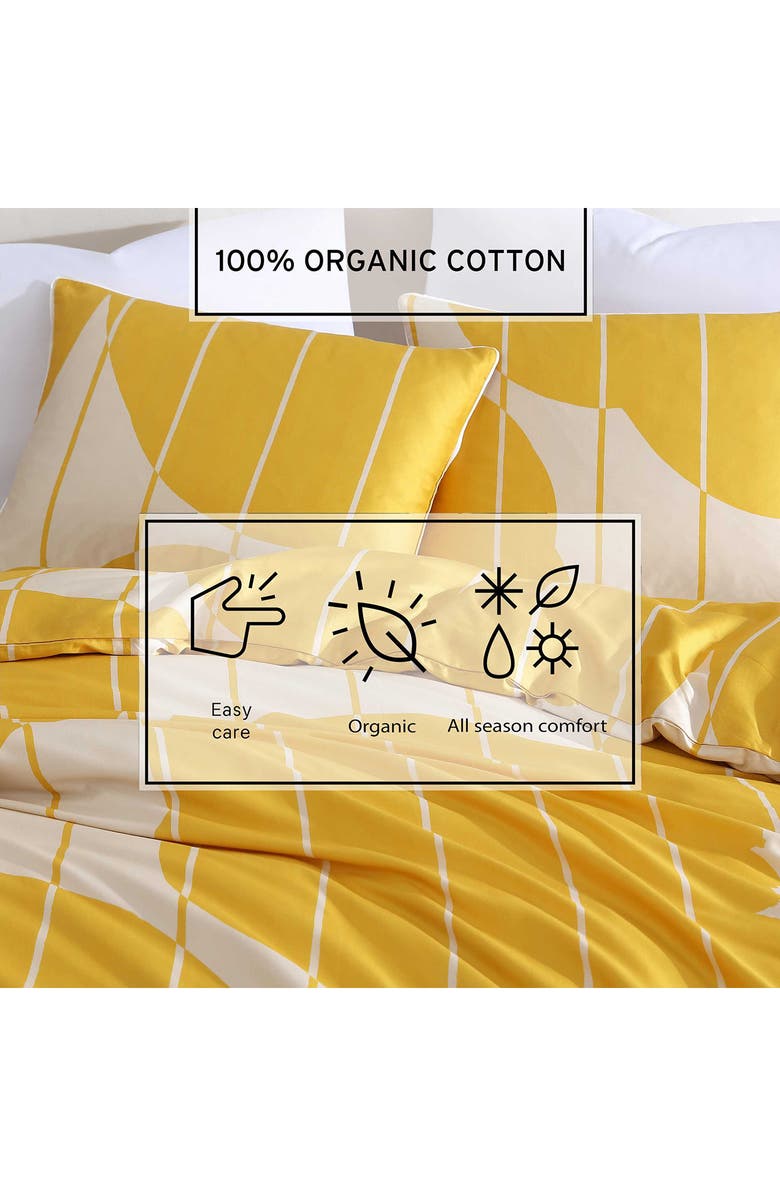 Marimekko 300 Thread Count Unikko Duvet Cover & Shams Set, Alternate, color, Open Medium Yellow