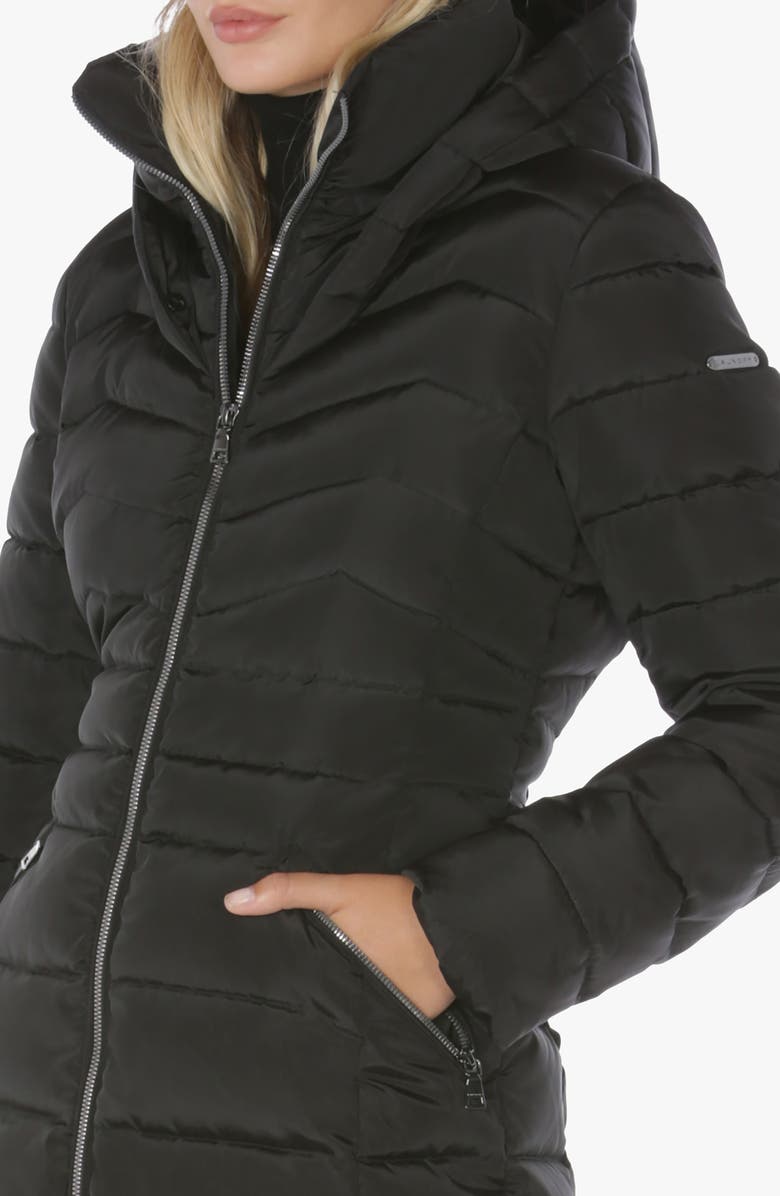 Laundry by Shelli Segal Faux Fur Trim Hooded Puffer Jacket, Alternate, color, 