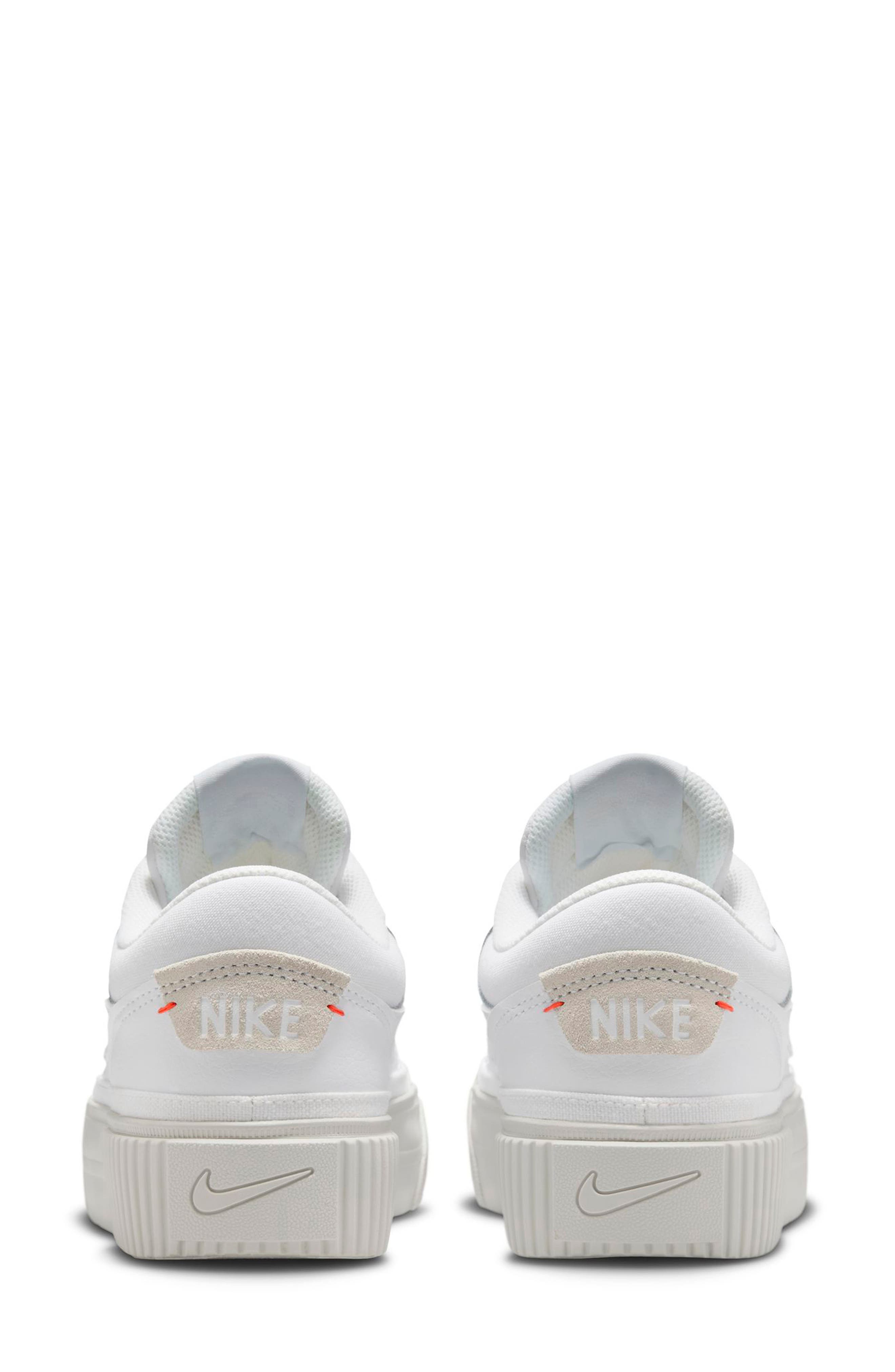Nike Court Legacy Lift Platform Sneaker, Alternate, color, White/ Dust/ Red