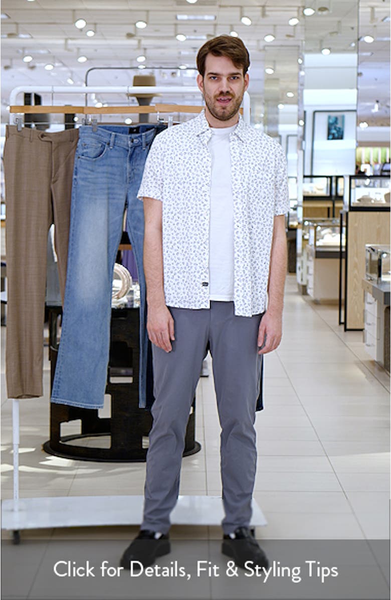 Carson Short Sleeve Stretch Linen Blend Button-Up Shirt