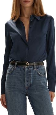 Favorite Daughter The Bailey Silk Blend Shirt
