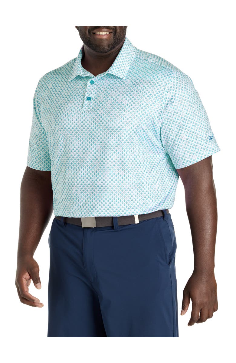 Reebok Big & Tall Performance Diamond Print Polo Shirt, Main, color, 