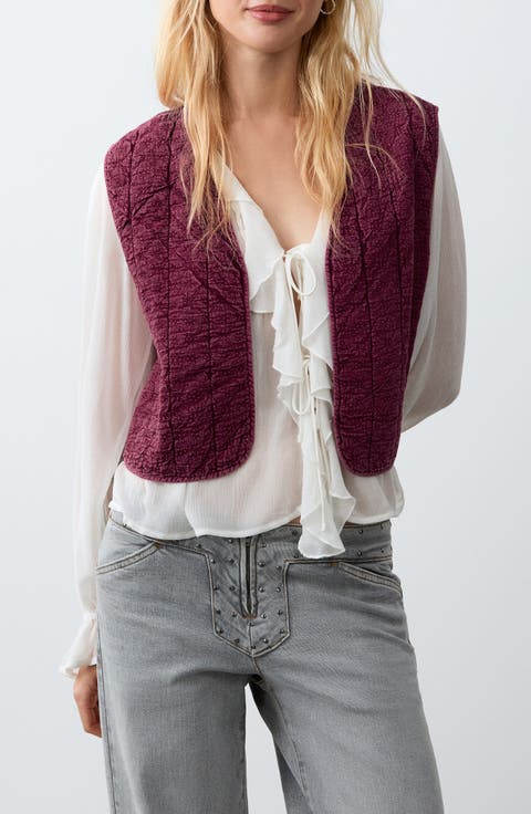 Embroidered Quilted Vest