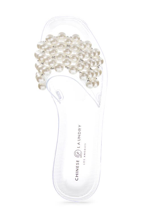 Chinese Laundry Bryer Slide Sandal In Clear