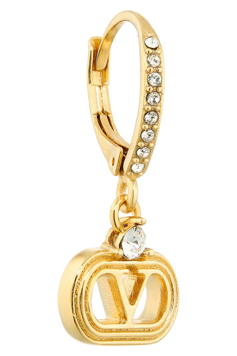 Ovalette VLOGO Drop Earrings, Alternate, color, GOLD