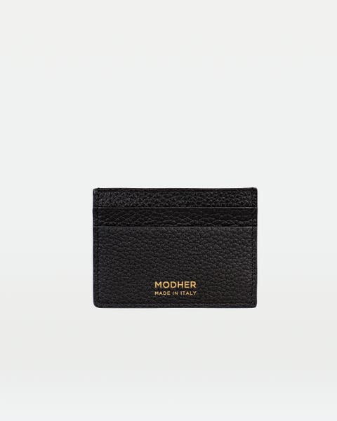 Credit Card Slip In Grained Leather