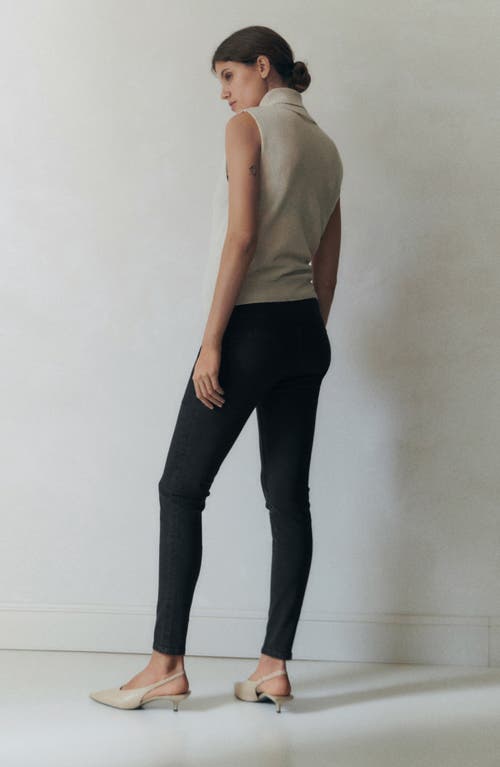 Shop Mango Skinny Maternity Jeans In Black Denim