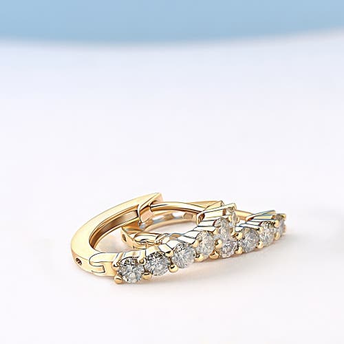 Bliss Diamond 3/4 Cttw Lab Grown Diamond Hoops In 10k Yellow Gold