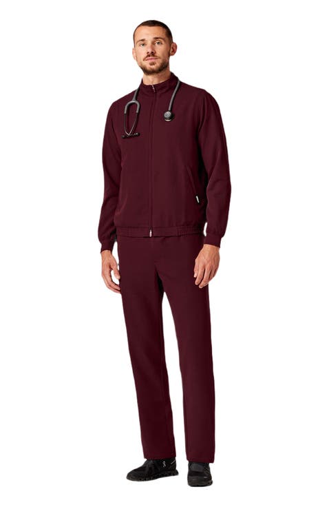 Wolfe Men's 6-Pocket Classic Scrub Jacket