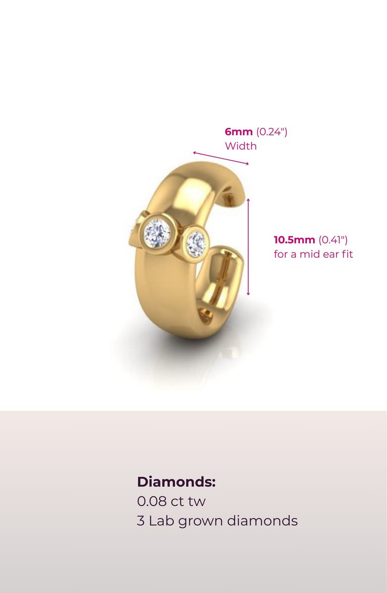 Seed2Stone 180 Mid Ear Cuff, Alternate, color, Yellow Gold