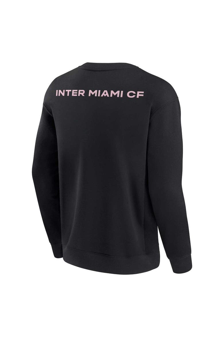 Unisex Fanatics Signature Black Inter Miami CF Super Soft Pullover Crew Sweatshirt, Alternate, color, Black