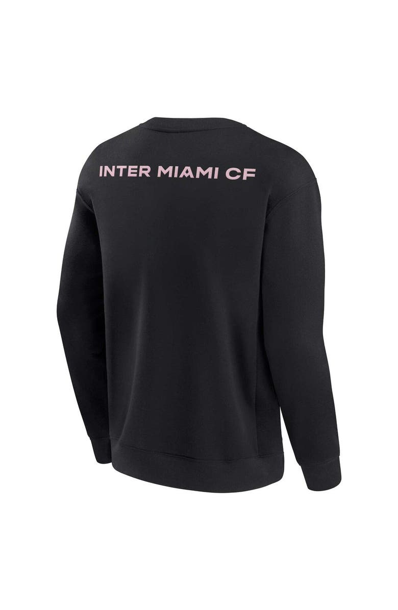 Fanatics Signature Unisex Fanatics Signature Black Inter Miami CF Super Soft Pullover Crew Sweatshirt, Alternate, color, Black
