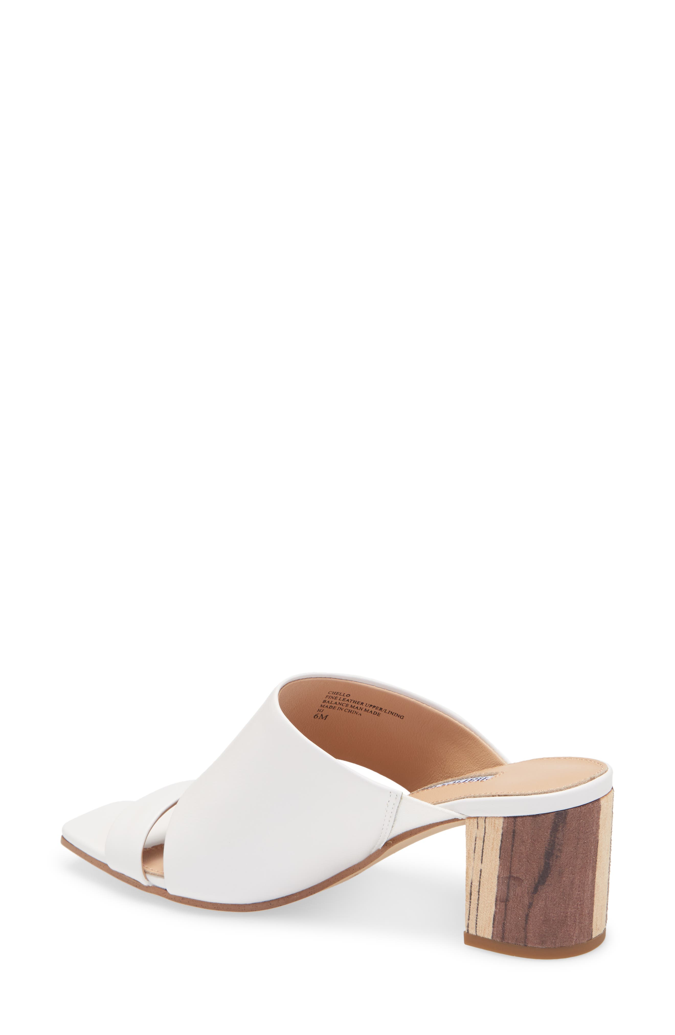 Chello Slide Sandal, Alternate, color, WHITE LEATHER