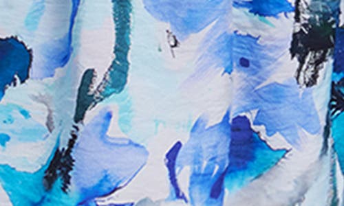 Desigual Print Short Sleeve Minidress In Blue