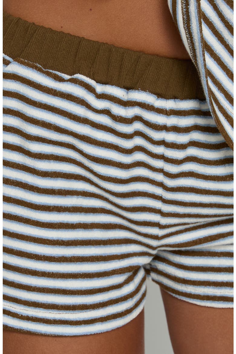 Selvina Striped Terry Shorts, Alternate, color, MULTI STRIPE