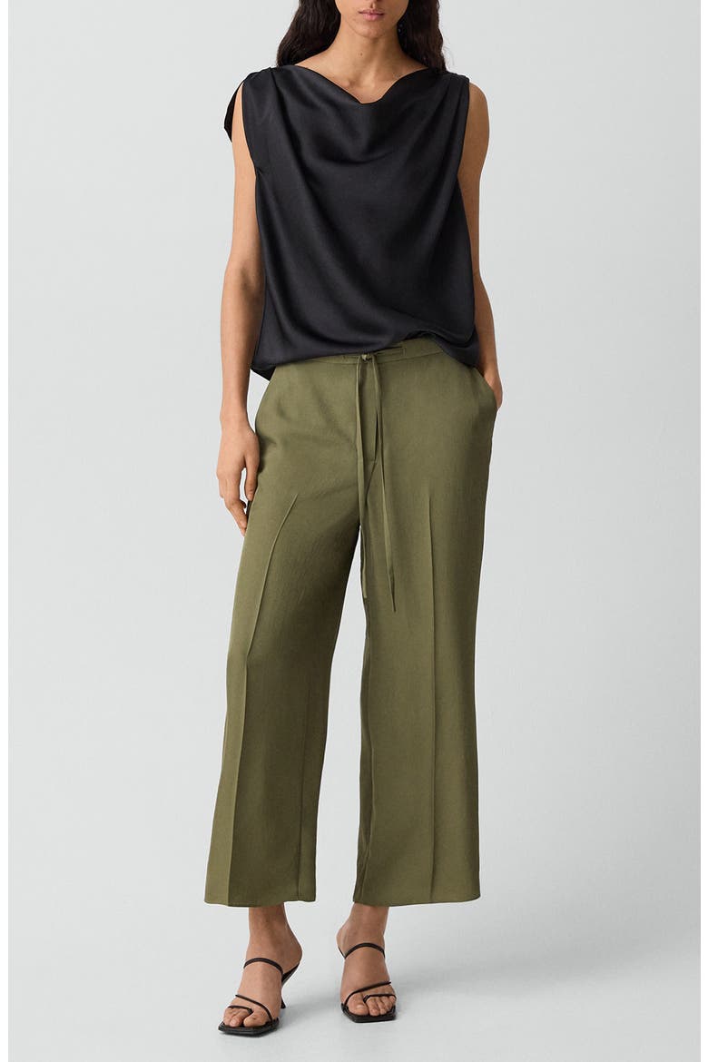 Wide Leg Crop Pants, Alternate, color, FOREST MOSS