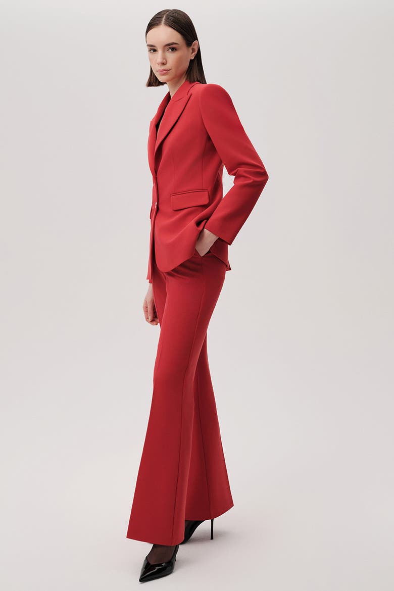 Shirt Collar Tailored Jacket, Alternate, color, RED