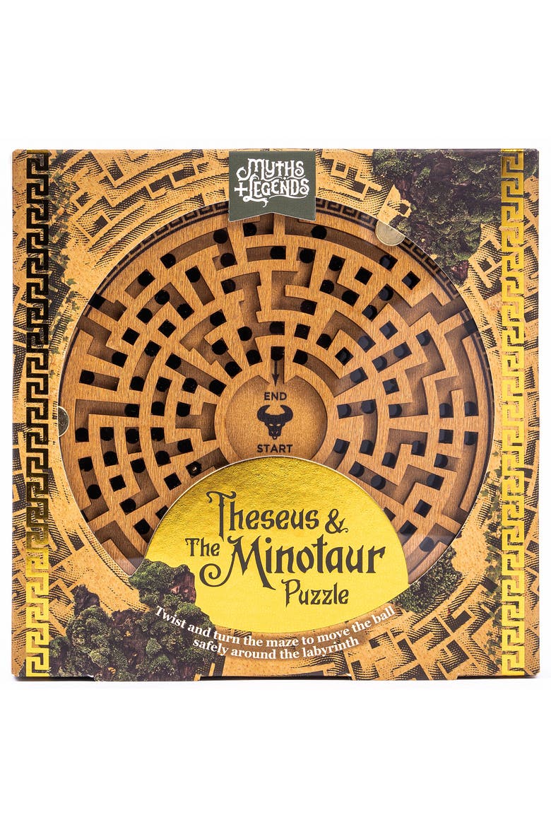 Theseus and The Minotaur 3D Wooden Brainteaser Puzzle, Main, color, Multicolored