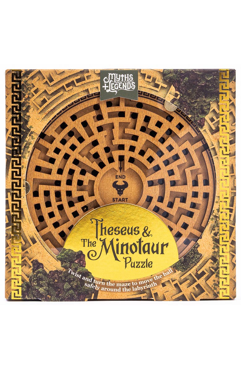 Professor Puzzle Theseus and The Minotaur 3D Wooden Brainteaser Puzzle, Main, color, Multicolored