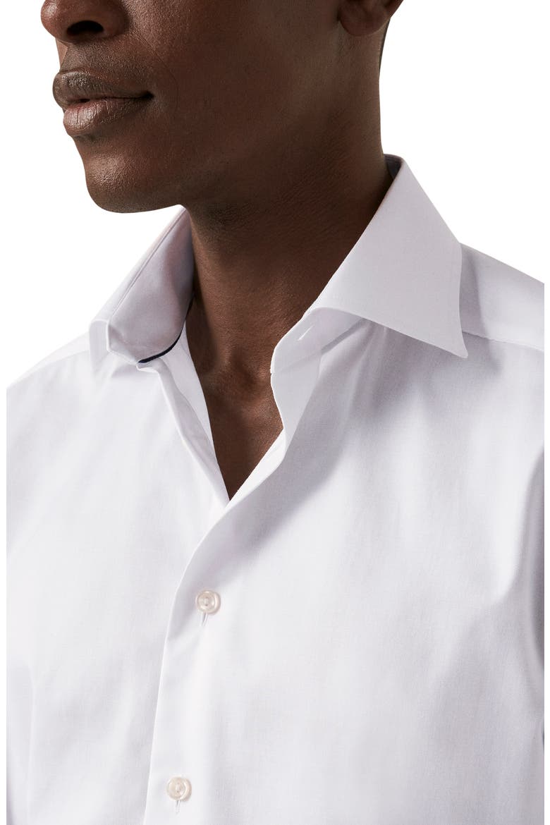 Contemporary Fit Twill Dress Shirt, Alternate, color, WHITE