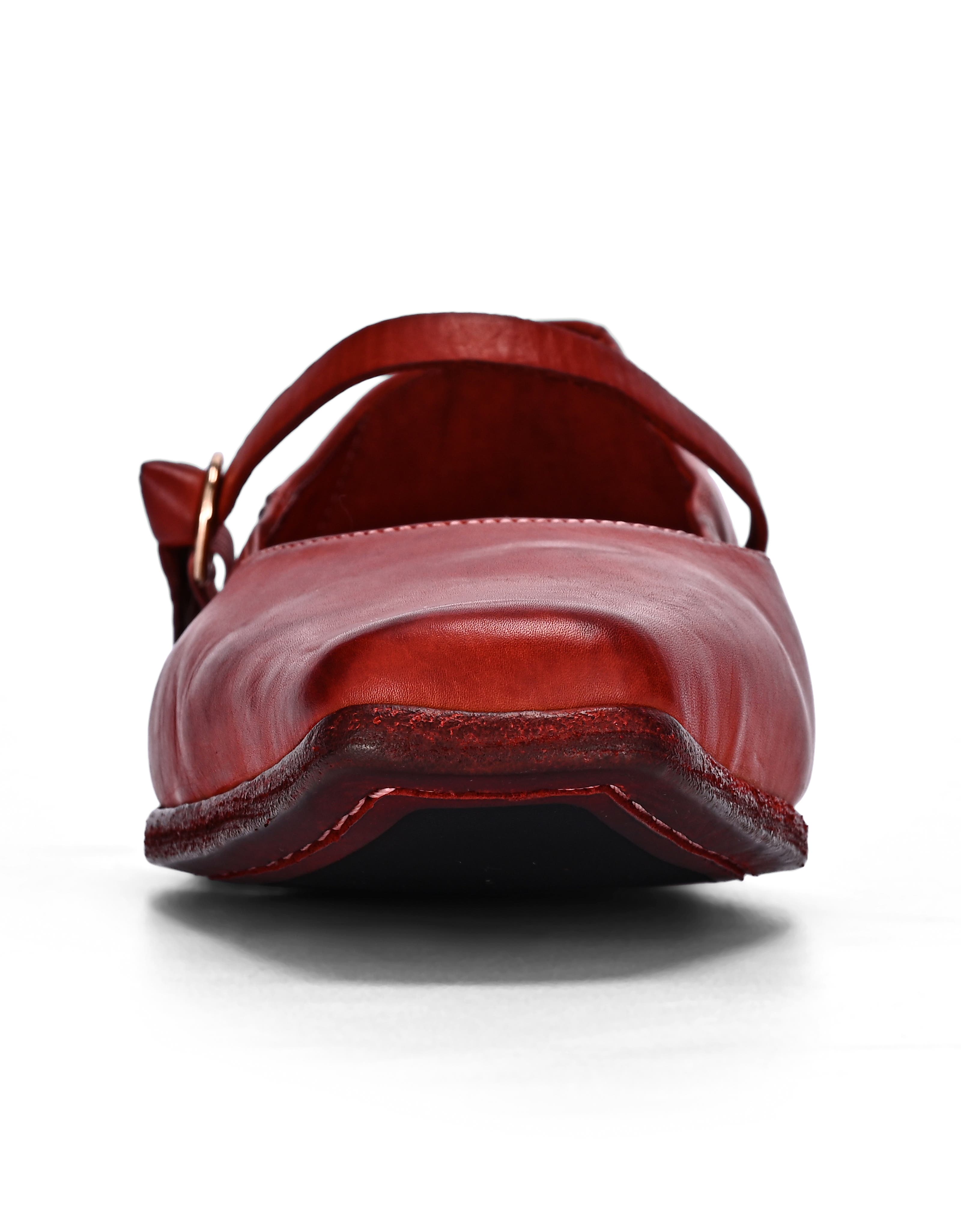 Classic Genuine Leather Polished Vintage Mary Jane Flat, Alternate, color, Brick