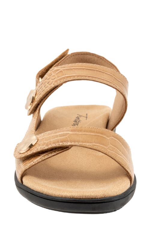 Trotters Romi Croco Slingback Sandal In Luggage