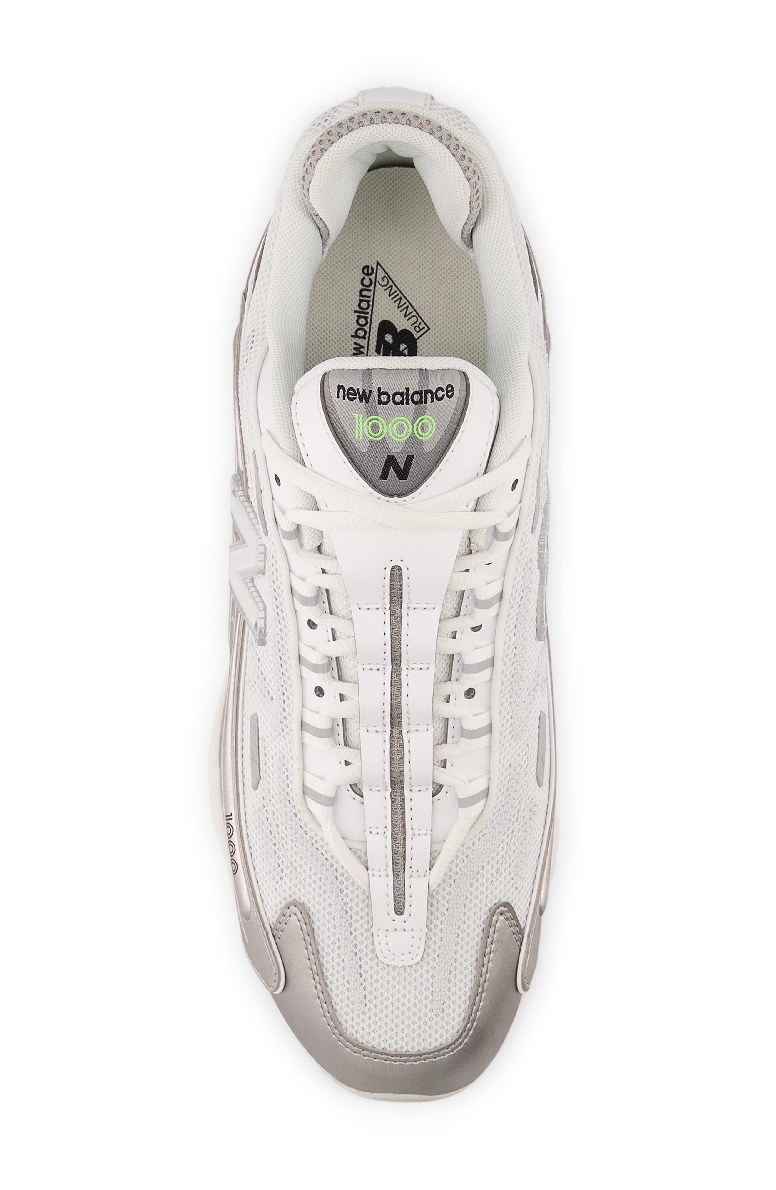 New Balance 1000D Sneaker, Alternate, color, White/ Silver Metallic
