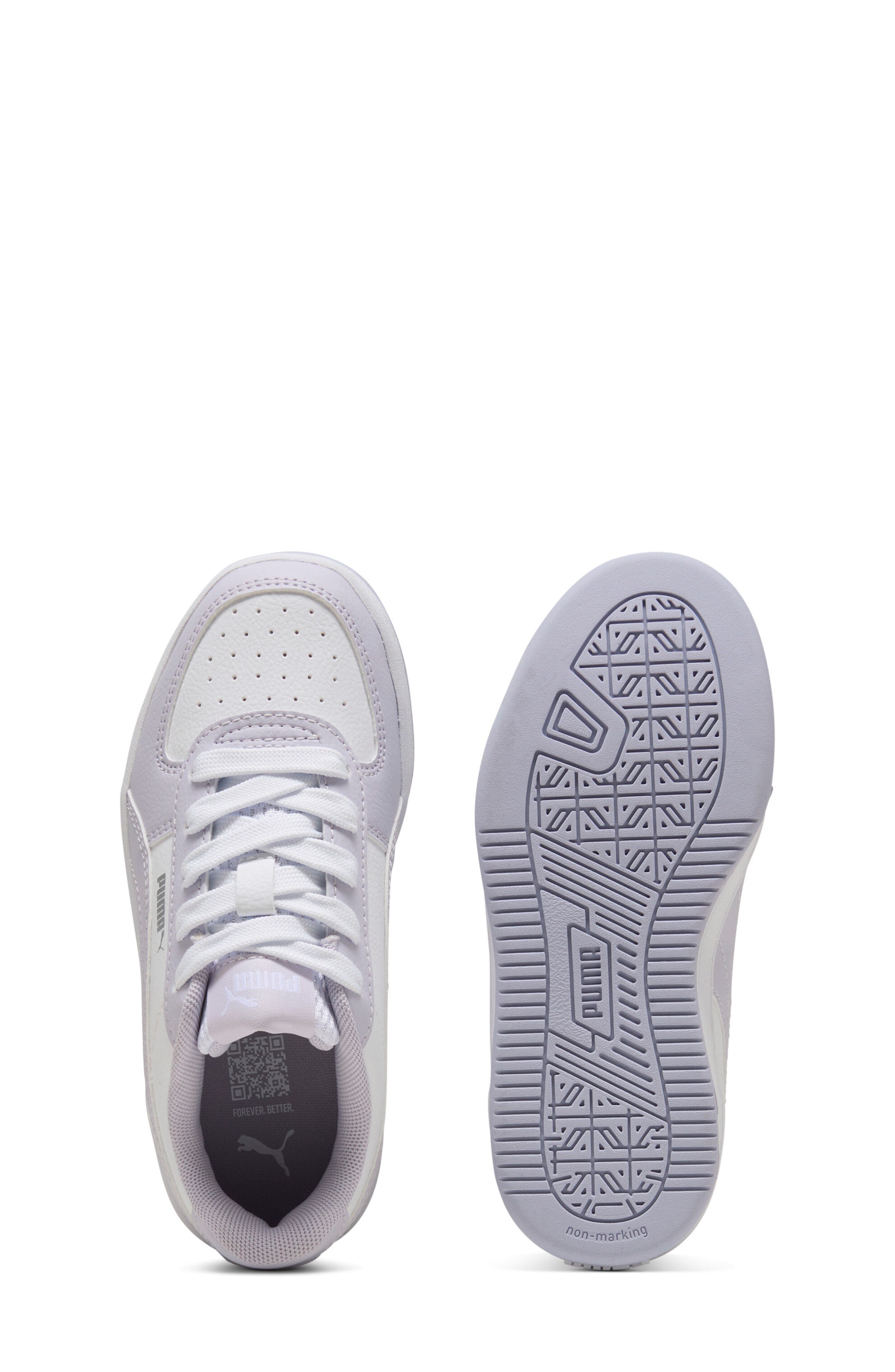 Kids' Carter 2.0 Sneaker, Alternate, color, PUMA WHITE/ LAVENDER/ SILVER