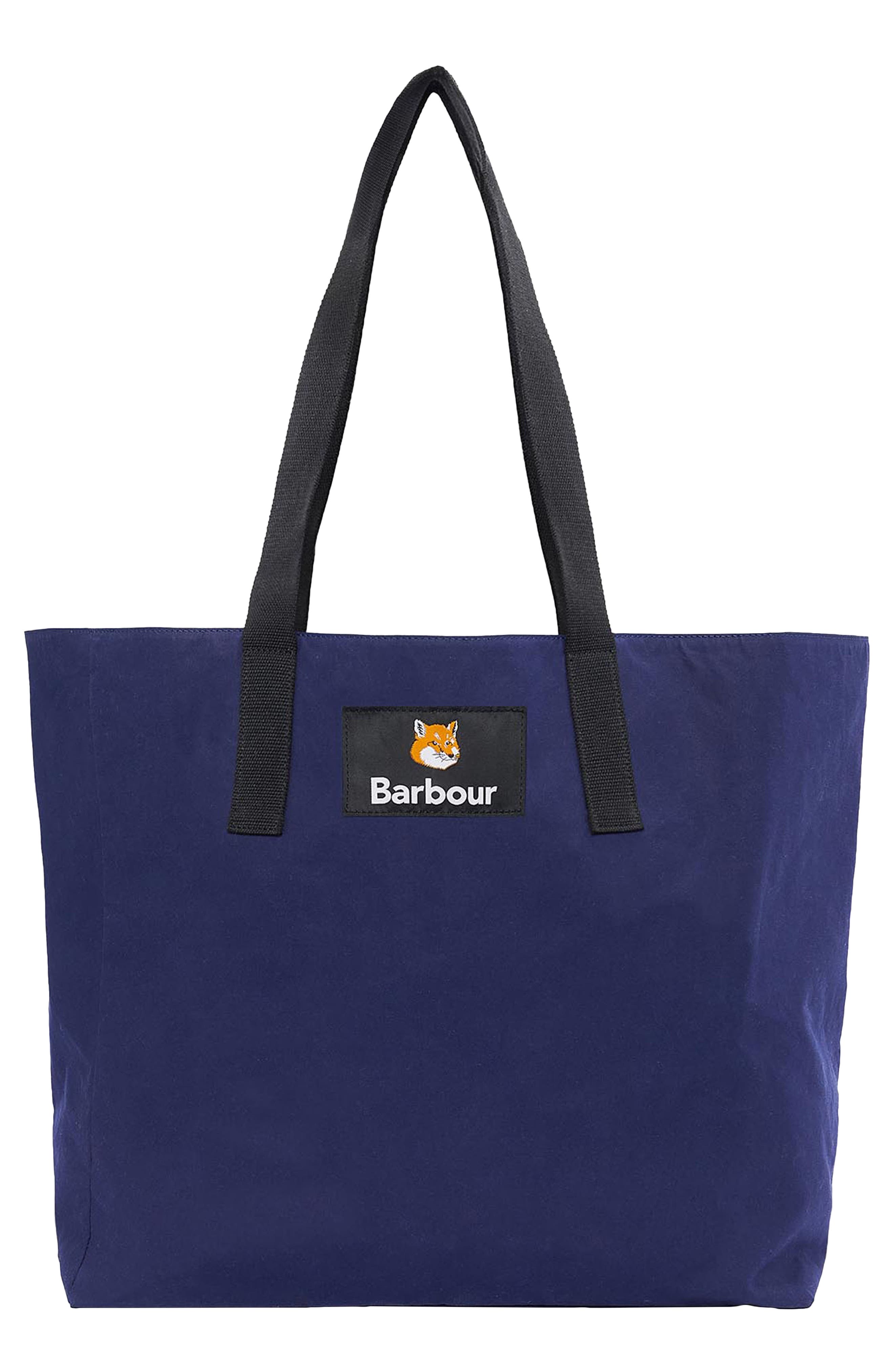 Barbour x Maison Kitsune リバーシブル トートバッグ Barbour x Maison Kitsuné Reversible Tote Bag | Nordstromrack