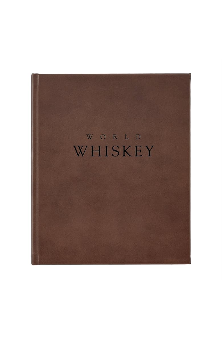 Graphic Image World Whiskey Leather Coffee Table Book, Main, color, Brown