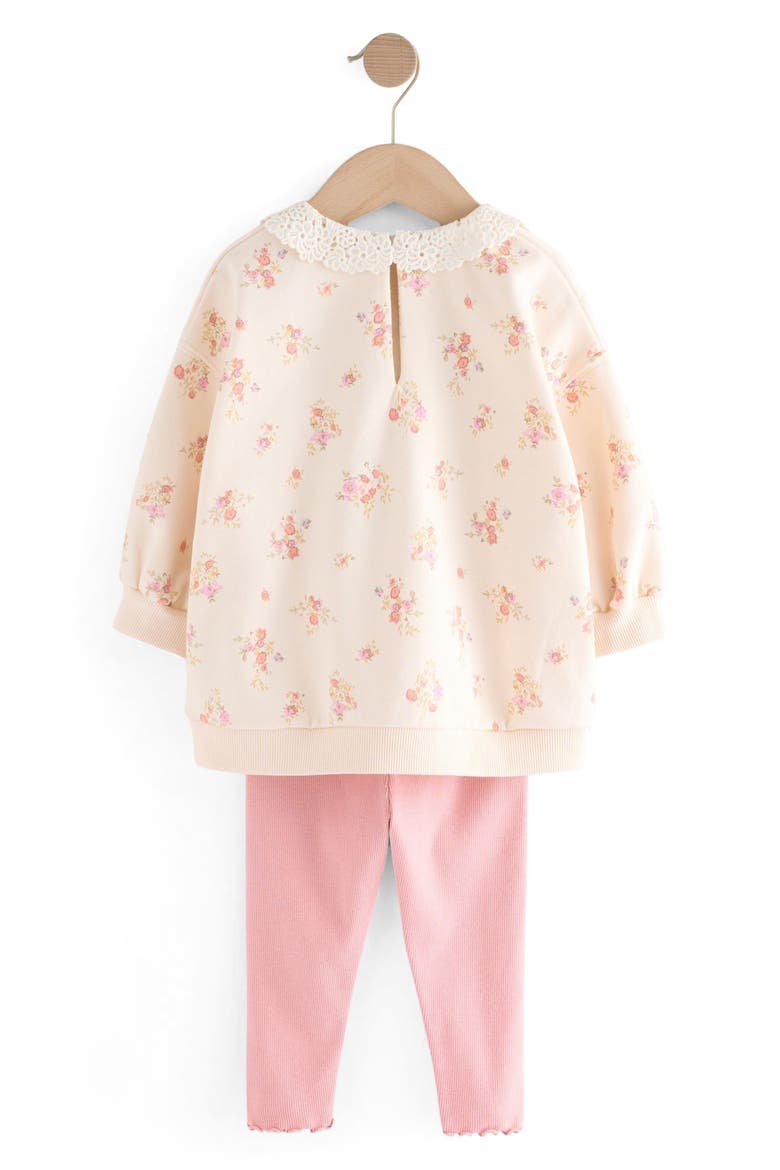 Kids' Floral Sweatshirt & Leggings Set, Alternate, color, PINK