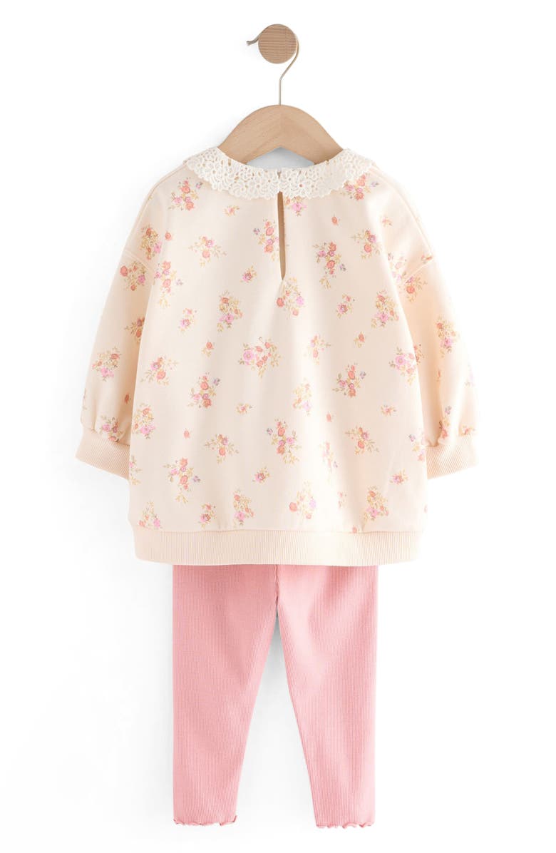 NEXT Kids' Floral Sweatshirt & Leggings Set, Alternate, color, Pink