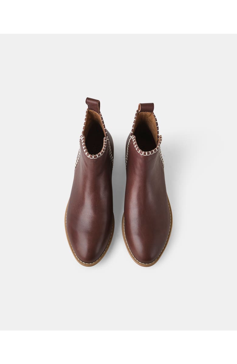 Walnut Melbourne Douglas Stitch Leather Boot, Alternate, color,