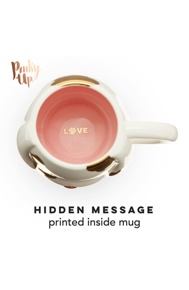 Pinky Up (Accessories) Penny Ceramic Puppy Mug, Alternate, color, White