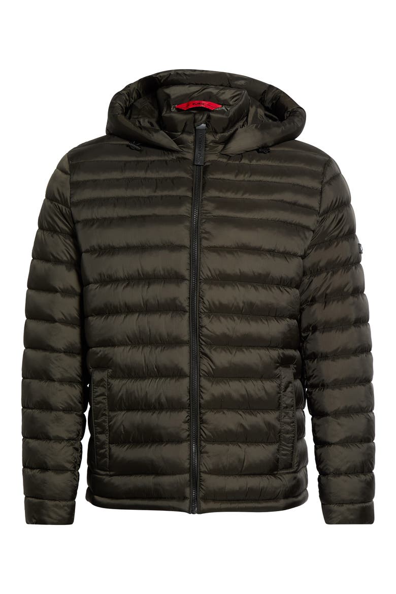Verizon Water Resistant Hooded Packable Jacket, Alternate, color, OLIVE