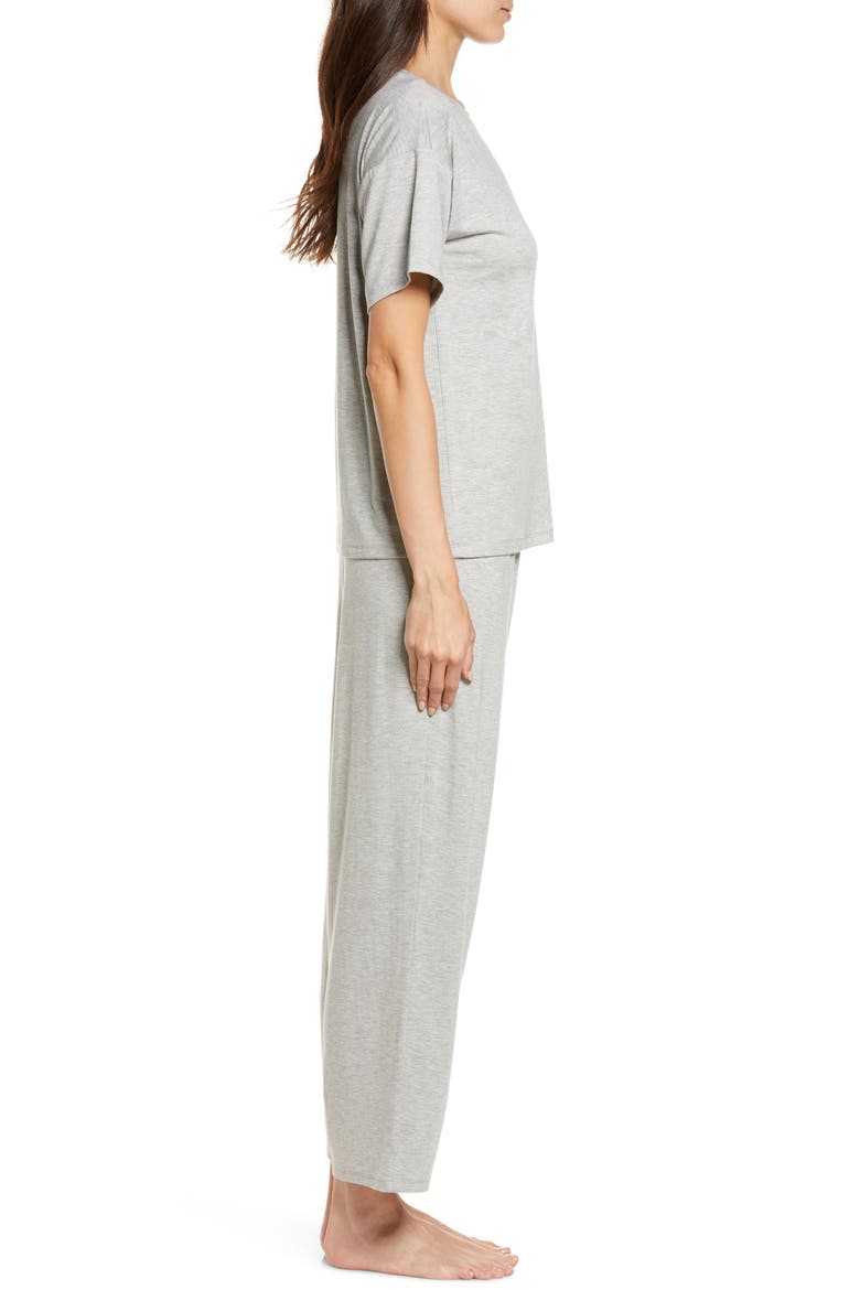 Moonlight Eco Easy Crop Pajamas, Alternate, color, GREY HEATHER