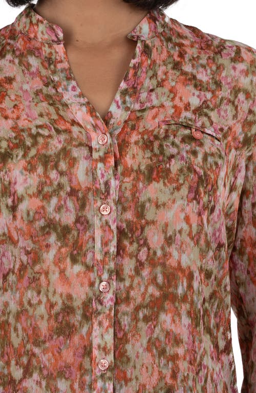 Kut From The Kloth Jasmine Chiffon Button-up Shirt In Brown