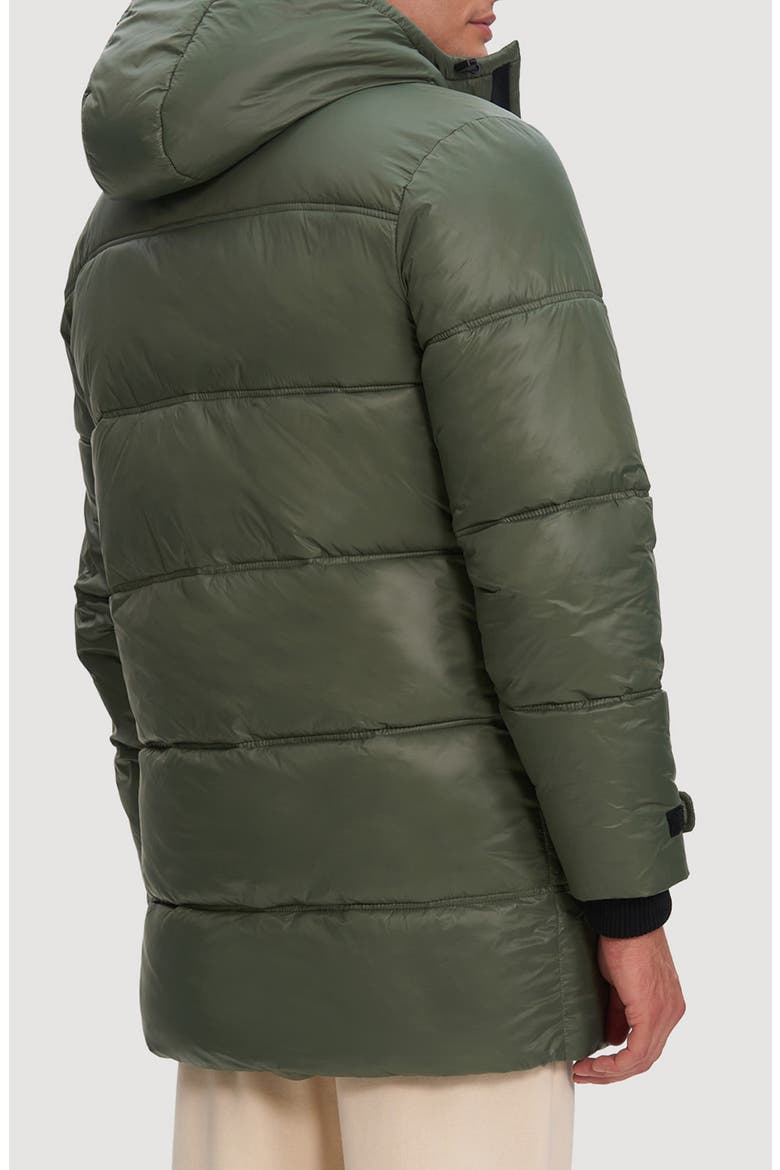 Kiefer Mid Length Puffer Coat, Alternate, color, UNIFORM GREEN