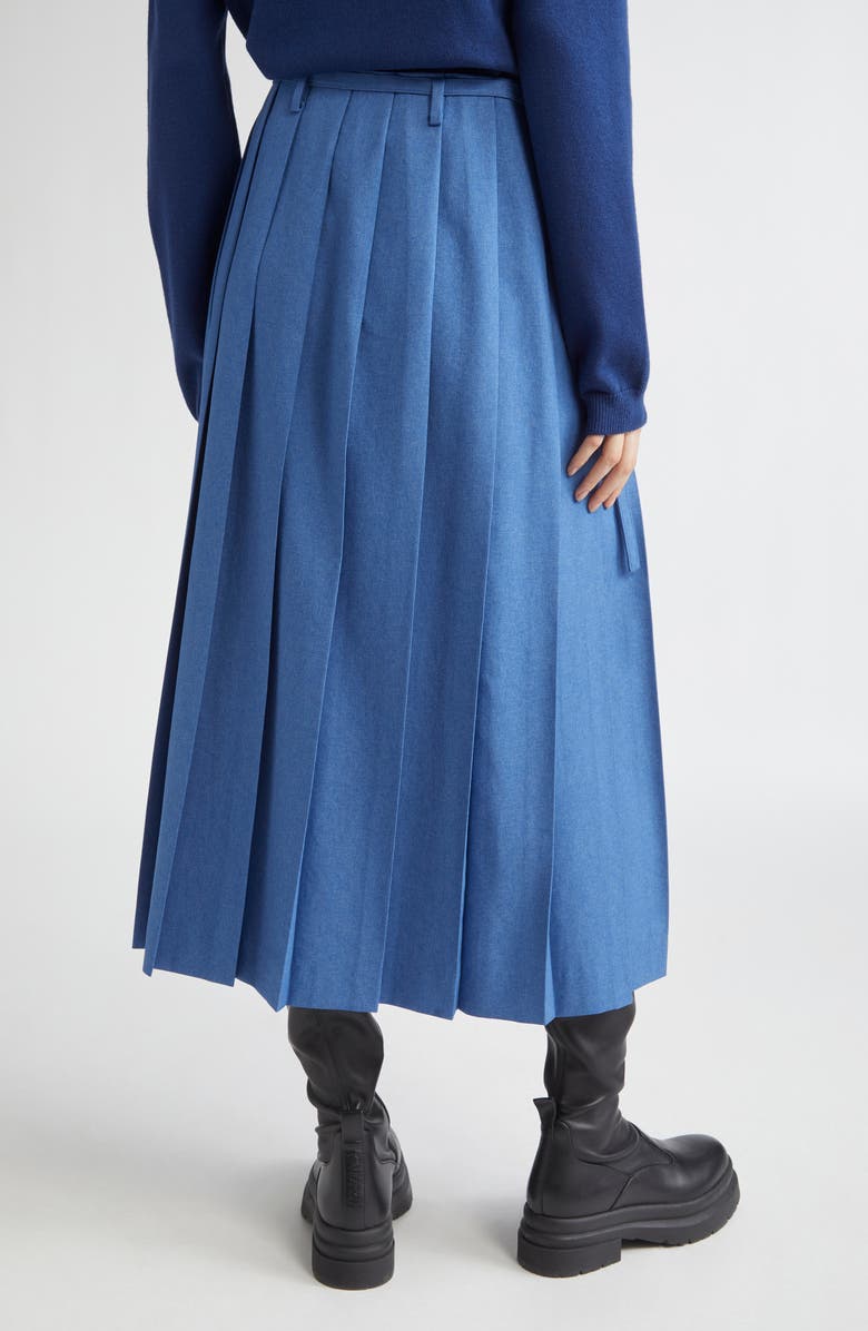EENK Pleated Long Skirt, Alternate, color, Blue