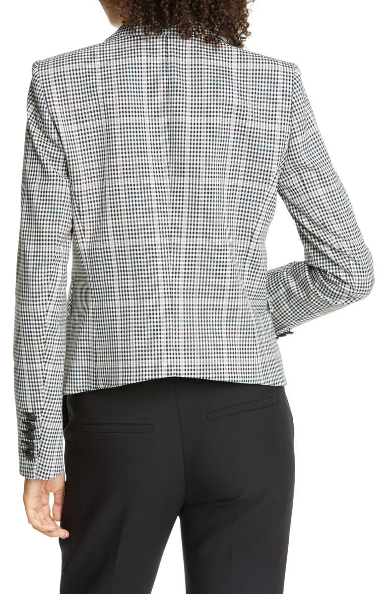 Veronica Beard Diego Check Cotton Blend Dickey Jacket, Alternate, color,