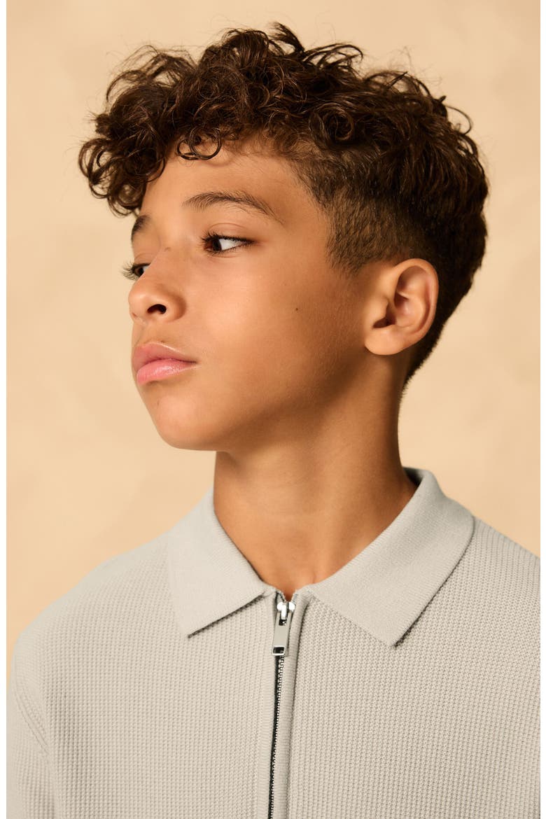 Kids' Cotton Half Zip Pullover, Alternate, color, GREY